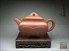5000friend Yixing Zisha Pottery Used Square Teapot  