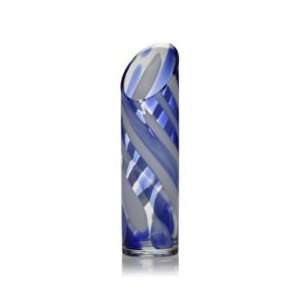 Mikasa Crystal Rockswirl Love Vase Cobalt Swirl