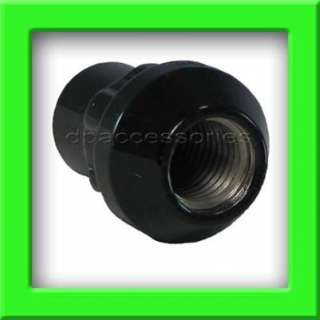 Black Closed Bulge Acorn Locking Lug Nuts/Locks 1/2 20  