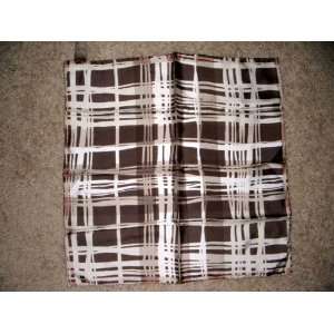  New Without Tag Burberry Classic Brown Check Print Silk 
