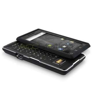 Black Rubber Hard Case Skin+Screen Protector For Motorola Droid A855 