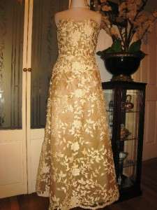 Fabulous European Style Evening Gown / Strapless Dress / w/Bolero Size 