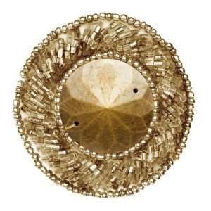  Beaded Medallion Round Applique Antique Gold By The Each 