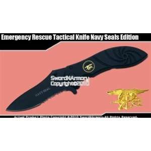   Assisted Knife Rescue Tactical Pocket Folder Navy