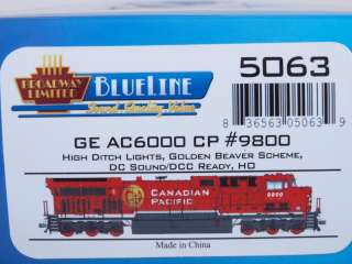 Broadway Limited BLI #5063 GE AC6000 CP #9800 Golden Beaver w/ Custom 