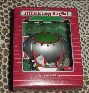 1987 Hallmark GOOD CHEER BLIMP Blinking Light Ornament  