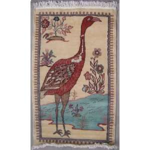 Persian Hunting Shakargha Area Rug with Wool Pile    Category 2x3 Rug 
