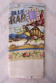 Crab Terry Towel Blue Crabs Pattern Kay Dee Kitchen  