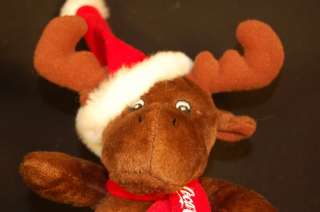 Coca Cola Christmas Reindeer Moose Plush Stuffed Toy  