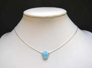   necklace with fire blue opal hamsa hand jewish symbol for protection