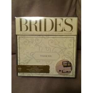    Brides   Ivory & Chocolate Thank You Mailer 