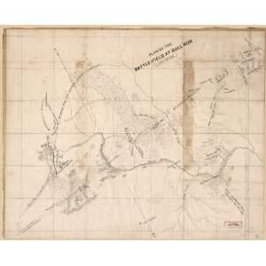  1861 map Manassas 1st Battle of Bull Run