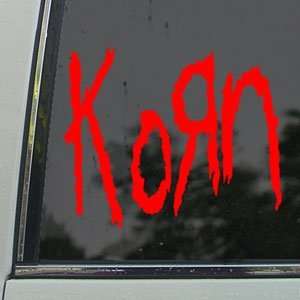  Korn Red Decal Metal Rock Band Car Truck Window Red 