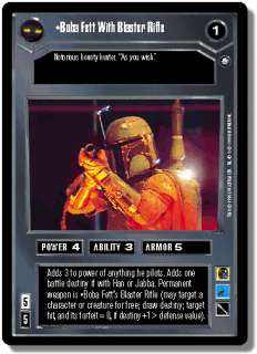 Star Wars CCG Boba Fett With Blaster Rifle EPP Rare  