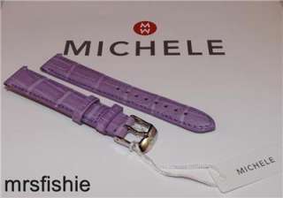 Michele 16mm Violet Alligator Strap. Authentic  