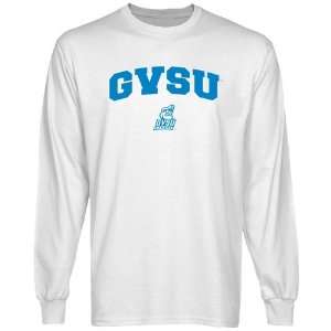  Grand Valley State Lakers White Logo Arch Long Sleeve T 