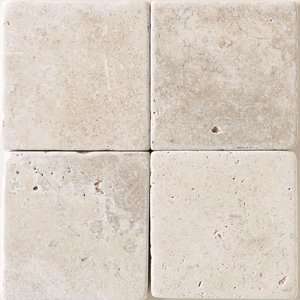  Crema Marfil 6x6 Square Marble Tile Tumbled and Honed 