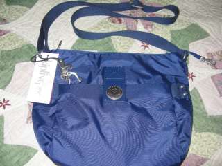 Kipling LEAH shoulder cross body bag purse DARK WATERS blue  