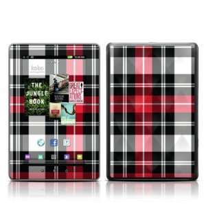 Red Plaid Design Protective Decal Skin Sticker for Kobo Vox 7 inch 