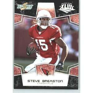 Score Limited Edition Super Bowl XLIII Black Border # 7 Steve Breaston 