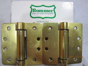 Bommer 4 Self Closing, Brass, Spring Hinge, UL Fire Listed  