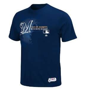 Milwaukee Brewers 2011 Authentic Collection Change Up Playoff T Shirt
