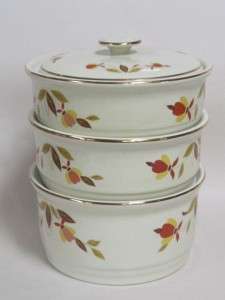 Hall China Autumn Leaf Four Piece Stack Set or Stackette  
