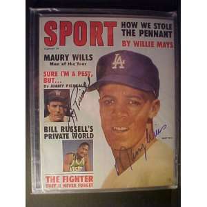  Maury Wills Los Angeles Dodgers Autographed February 1963 