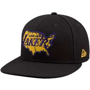  New Era Los Angeles Lakers Black ESPN Team Insider Fitted 