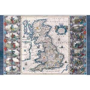   Jan Jansson   Antique Map   Britannia, Ca 1646   Canva