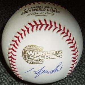  Tadahito Iguchi Signed Ball   2005 World Series Sports 
