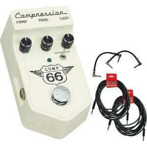  Visual Sound V2 Comp 66 Pedal with 4 Free Cables Musical 