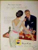 Pepsi Cola Soda Pop Bottle Buffet (1957) Trade AD  