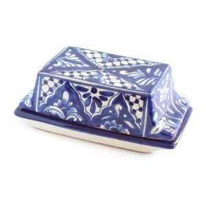  Blue and White Butter Dish