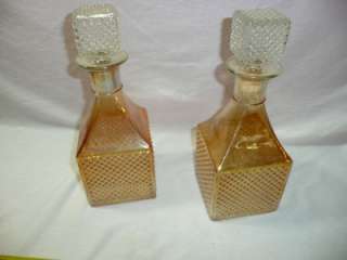 Kentucky Straight Bourbon Whiket Decanter Carnival glass 4/5 quart 68 