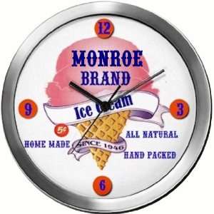  MONROE 14 Inch Ice Cream Metal Clock Quartz Movement 