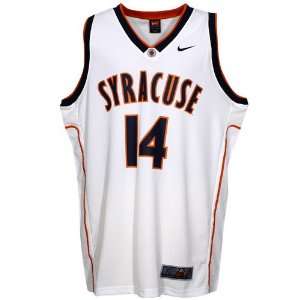   Syracuse Orange #14 White Replica Basketball Jersey
