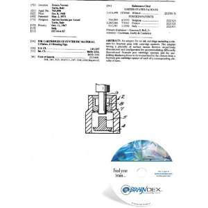   Patent CD for INK CARTRIDGES OF SYNTHETIC MATERIAL 