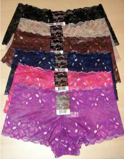 LOT SEXY Sleek LACE LP7622B FULLY BOYSHORTS HIPSTER Floral Designs S 