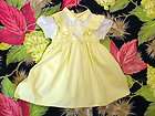 50s Little girls yellow cotton dress w/blue polka dots 22 breast