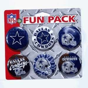  Dallas Cowboys Button 6pk Set