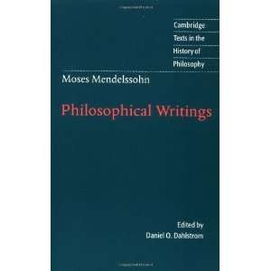   in the History of Philosophy) [Paperback] Moses Mendelssohn Books