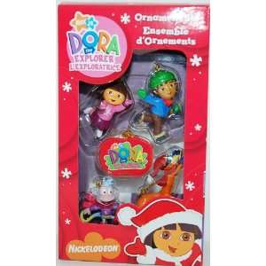  Nick Jr. Dora the Explorer Christmas Ornament Set