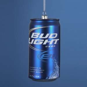  Pack of 6 Glass Bud Light Beer Can Christmas Ornaments 4 