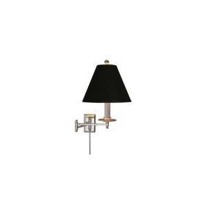 Chart House Dorchester Swing Arm Wall Lamp in Polished Nickel with 