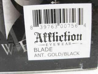 AFFLICTION Eyewear Sunglasses BLADE ANT. GOLD/BLACK  