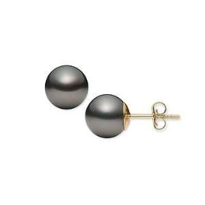   Tahitian Cultured Pearl Earring with 14K Gold Post By Michiko Jewelry