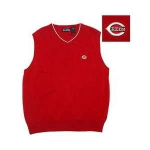  Cincinnati Reds Tipped Sweater Vest by Vesi   Red/White 