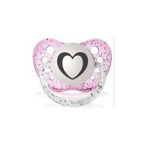  Personalized Pacifiers Heart Symbol Pacifier in Glitter 