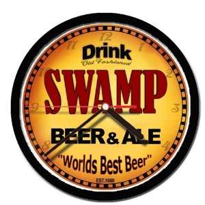 SWAMP beer and ale cerveza wall clock